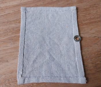 Stoffen journal 12,5 cm lang x 9,5 cm breed Beige - Afbeelding 3