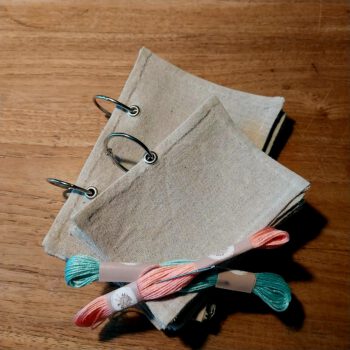Stoffen journal 12,5 cm lang x 9,5 cm breed Beige - Afbeelding 4